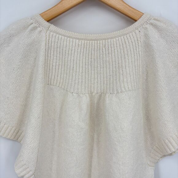 Anthropologie Butterfly Sleeve Sweater in Cream, Size Small, Italy - Picture 8 of 12